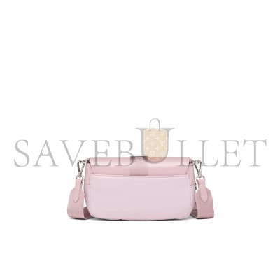 PRADA NYLON AND GLOSSED LEATHER SHOULDER BAG 1BD295 (23*12.5*5.5cm)  PRADA NYLON AND GLOSSED LEATHER SHOULDER BAG 1BD295 (23*12.5*5.5cm)